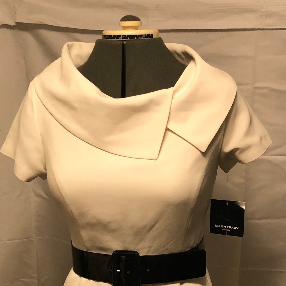 NWT Ellen Tracy, size 10, asymmetric collar